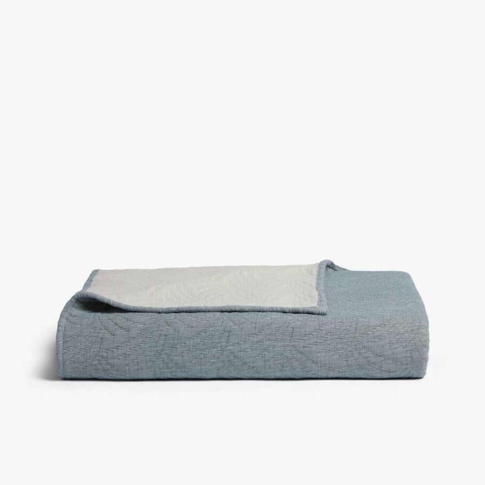 Palm Jacquard Bed Blanket Queen/King Cove - Parachute